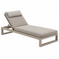 Lettino prendisole 200 x 70 cm in metallo e tessuto beige reclinabile per esterno